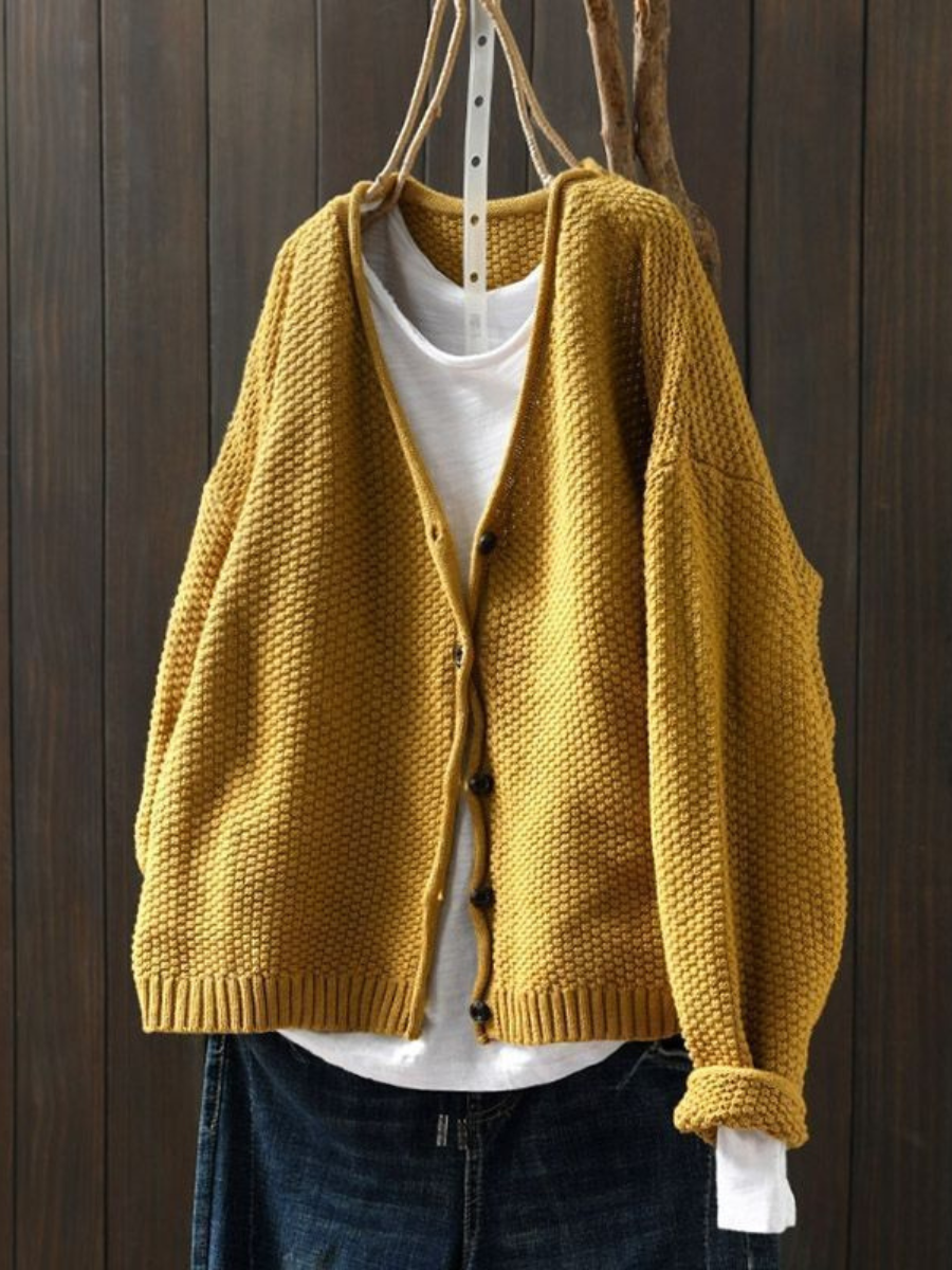 Maya | Feinstrickcardigan mit filigraner Struktur