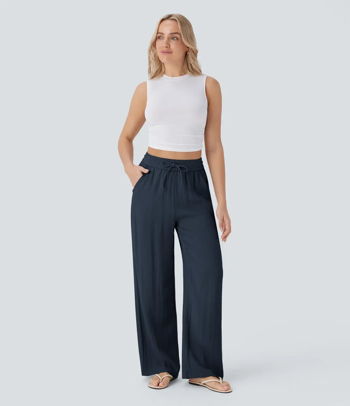 Elena | Bequeme Leinenhose mit fließender Passform