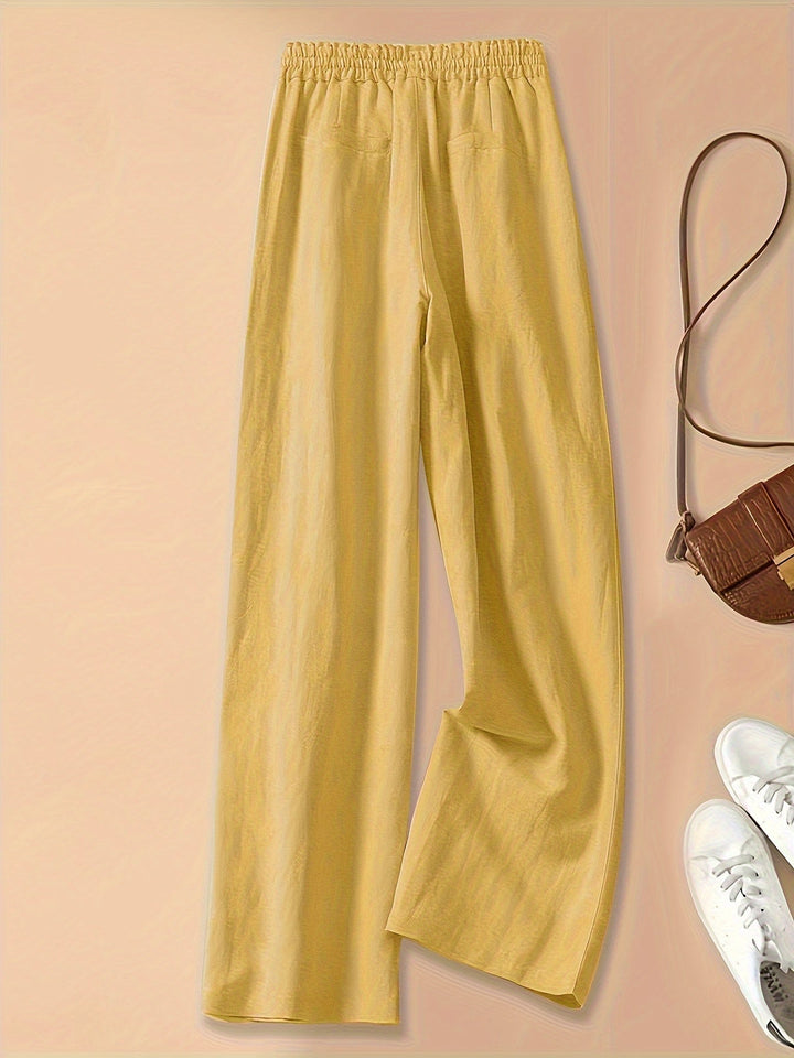 Paula | Leinenhose mit hohem Bund und Leichtigkeit