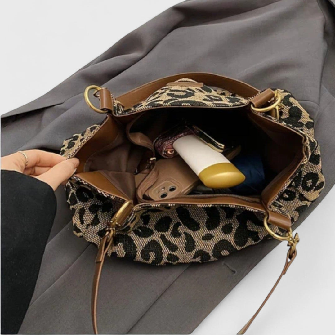 Isabelle | Große Tasche mit elegantem Leopardenmuster