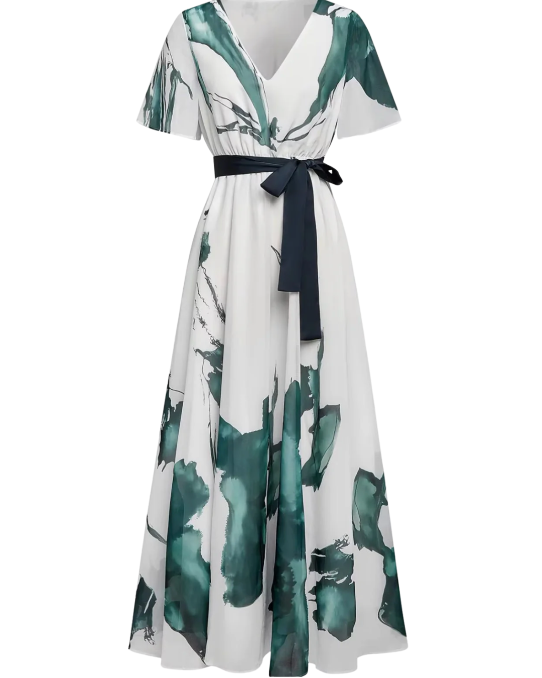 Soraya | Langes Kleid mit feinem Aquarelldesign