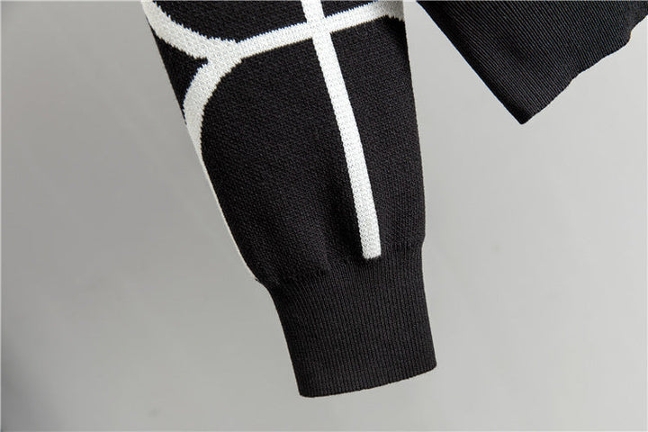 Sarah | Geometrisches Damen-Set: Cardigan & Hose