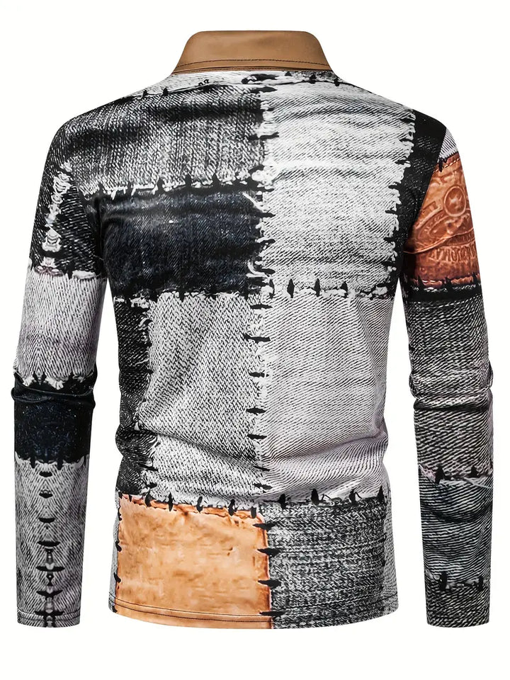 Timo | Leichtes Herrenhemd mit Kontrast und Zipper