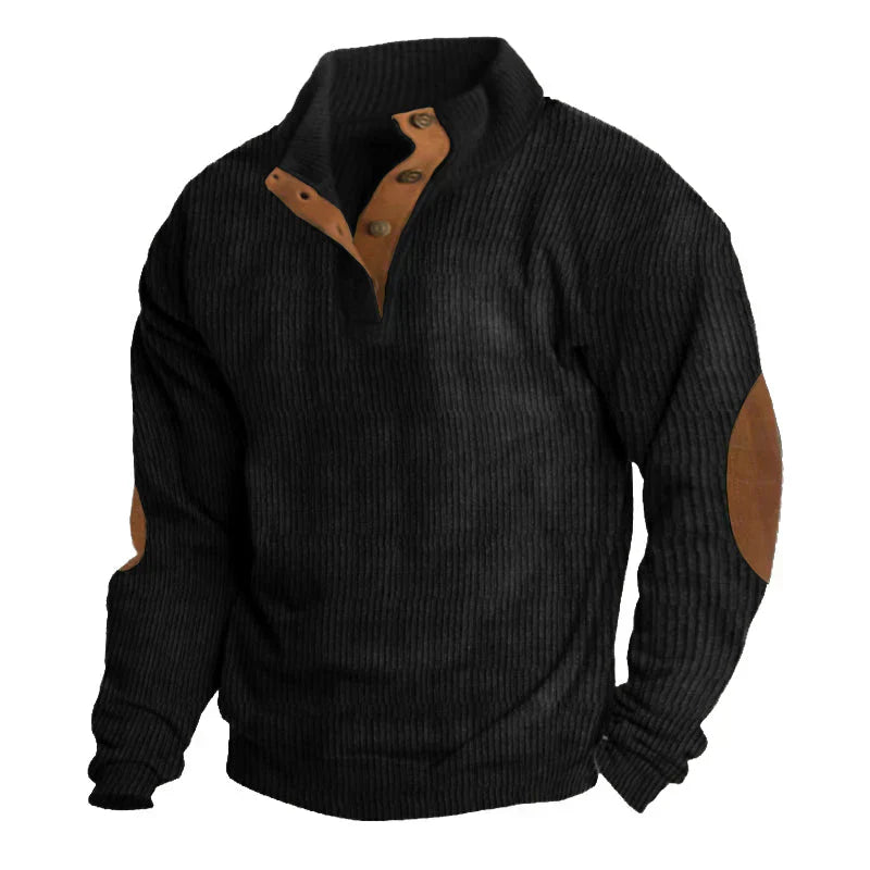 Ferdinand | Pullover mit Rippen und Knopfleiste