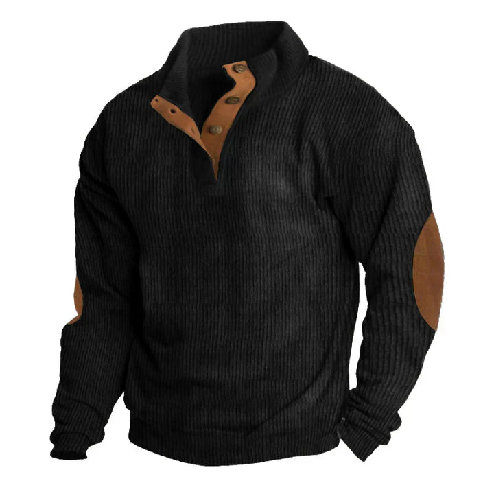 Ferdinand | Pullover mit Rippen und Knopfleiste