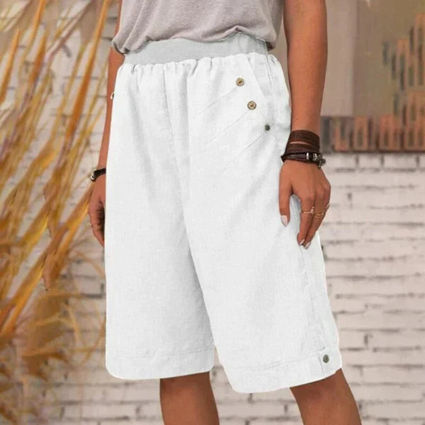 Carla Weiße Sommer-Bermudashorts für Damenmode