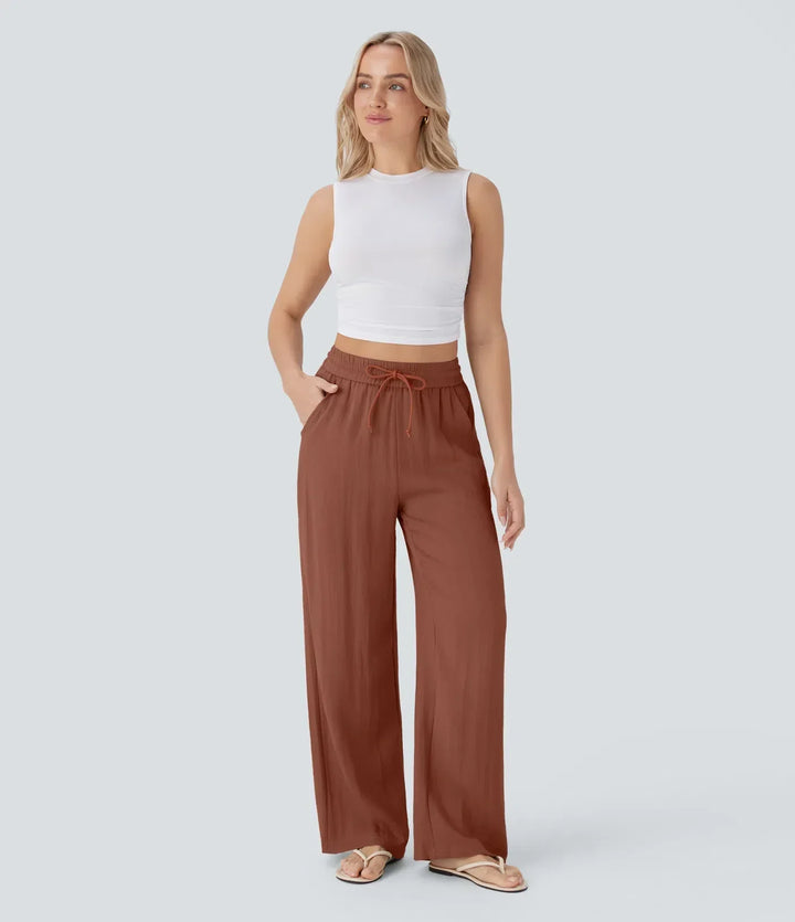 Elena | Bequeme Leinenhose mit fließender Passform
