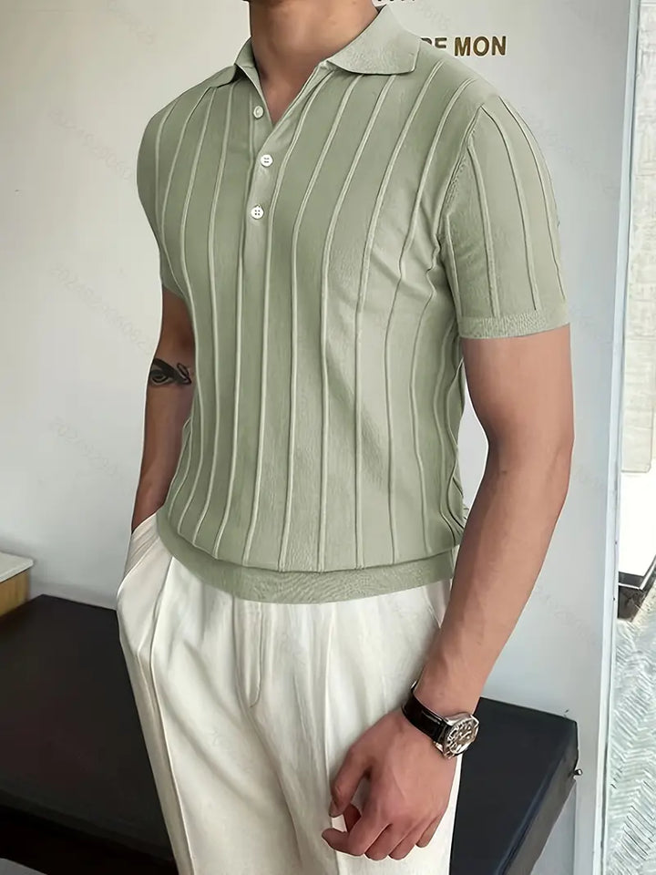 London | Vertikal gestreiftes Hemd für Herrenlook