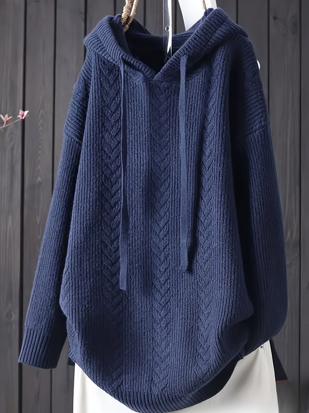 Sophia | Lässiger Strick-Kapuzenpullover mit langen Ärmeln
