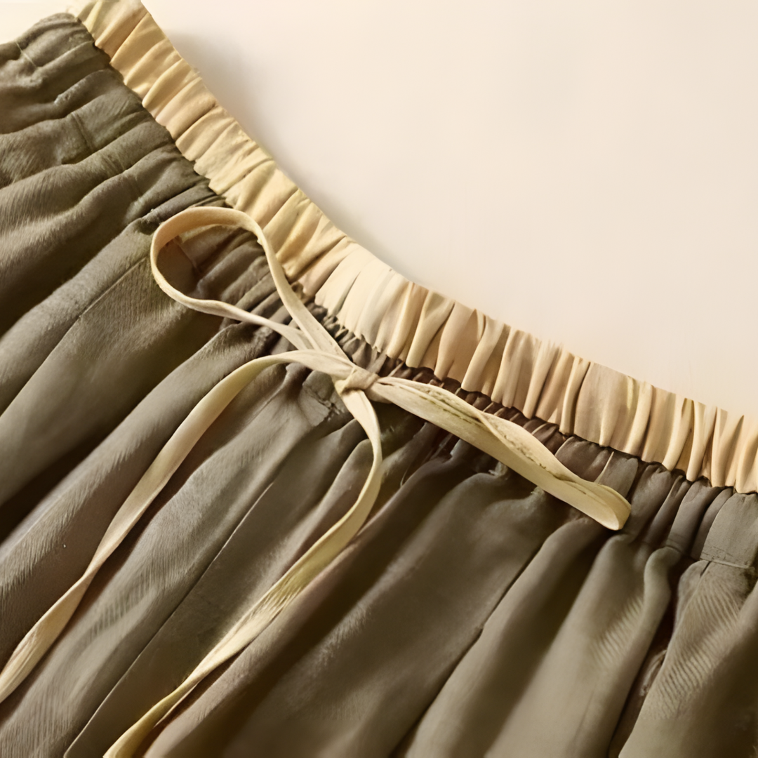Talina | Bequeme Damen Leinenhose in neutralem Oliv