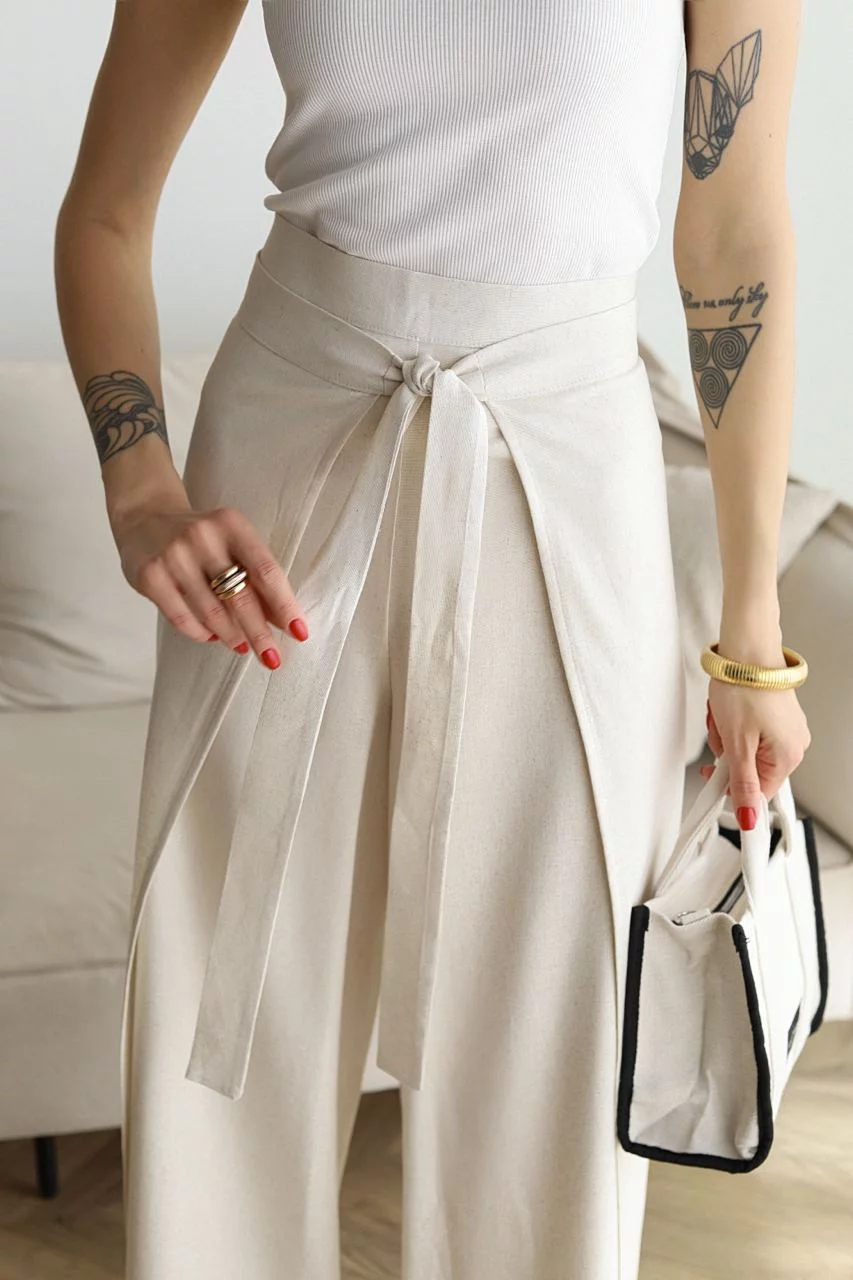 Aria | Leinenhosen mit weitem Schnitt