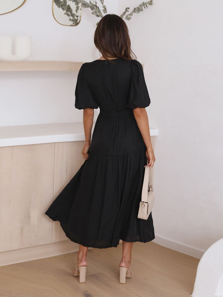 Enola | Luftiges Kleid mit zarten Puffärmeln