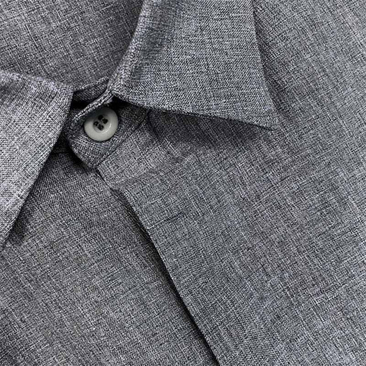 ChicShirt |  Herren Leinenhemd in Unifarben