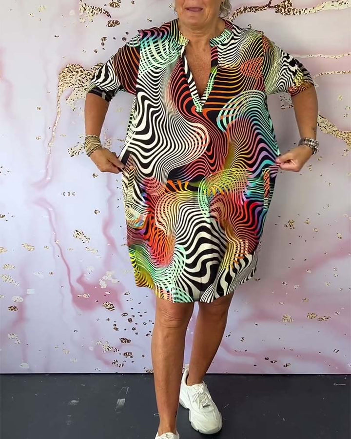 Linda | Sommerkleid mit buntem Printmuster