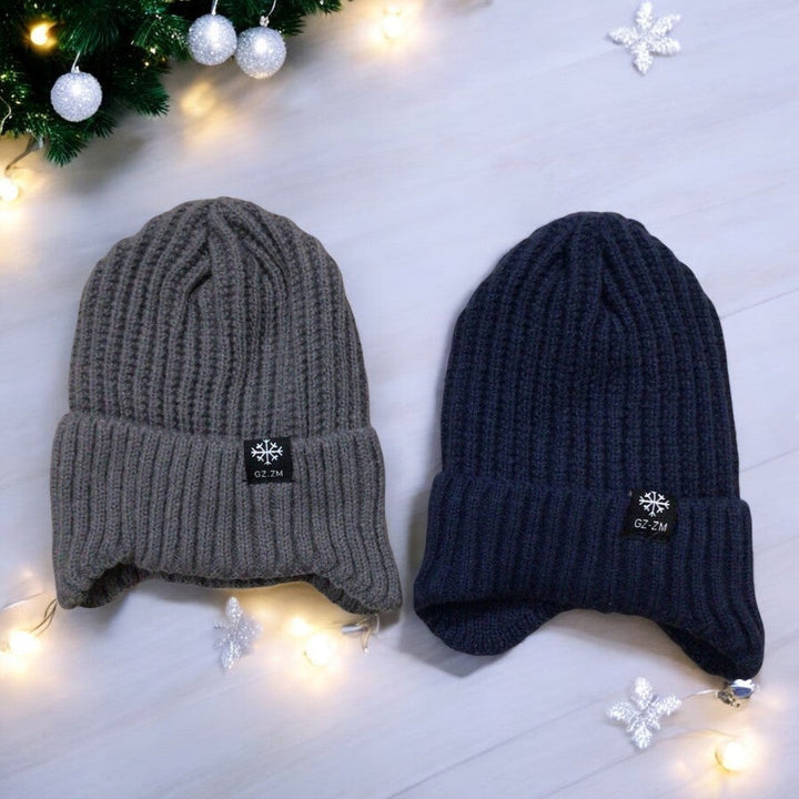 Arne | Thermostrickmütze mit Ohrenschützern für Winterwanderungen
