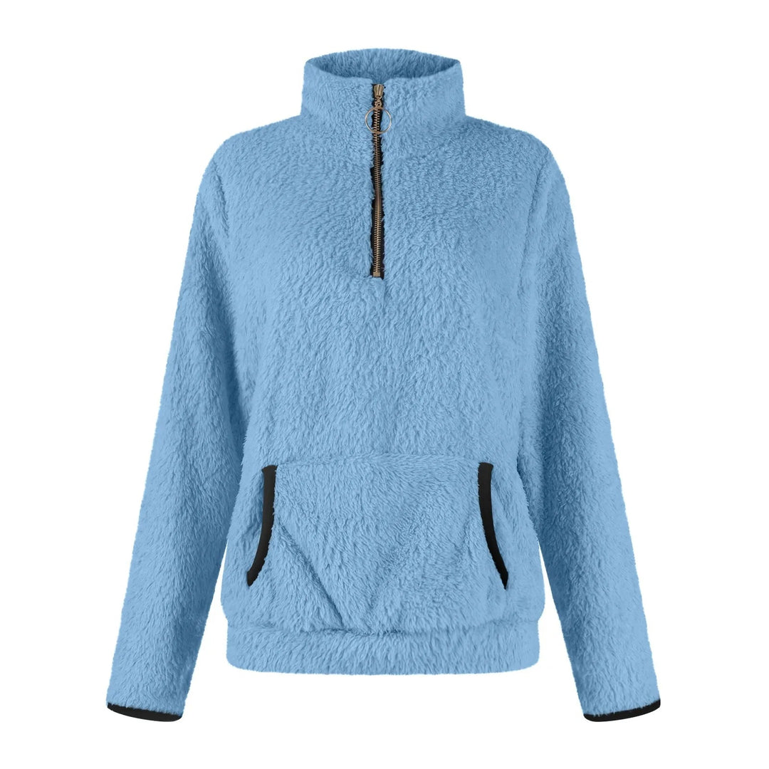Amira | Moderner Damen Zipper Pullover im Trendlook