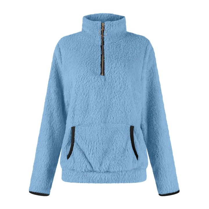 Amira | Moderner Damen Zipper Pullover im Trendlook