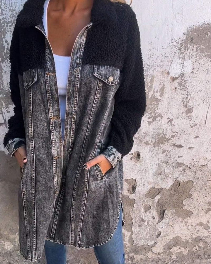 Amelie | Kurze Jeansjacke mit stilvollem Reverskragen