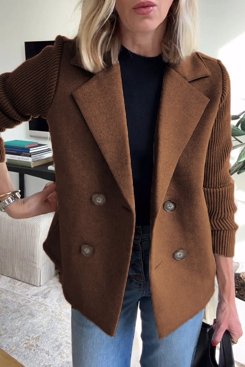 Olivia | Doppelreihiger Strickblazer für elegante Auftritte