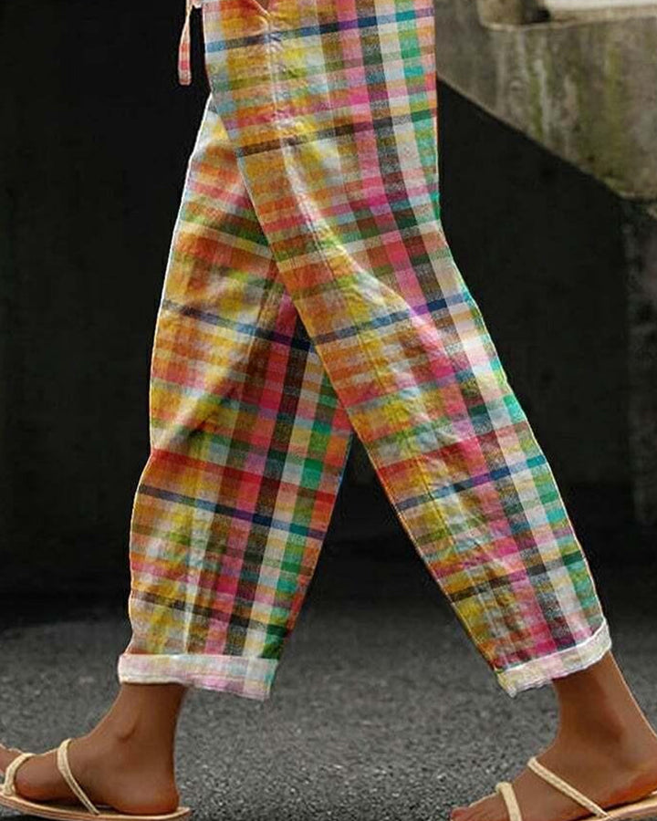 Lexi | Vintage Karohose mit lockerer Passform