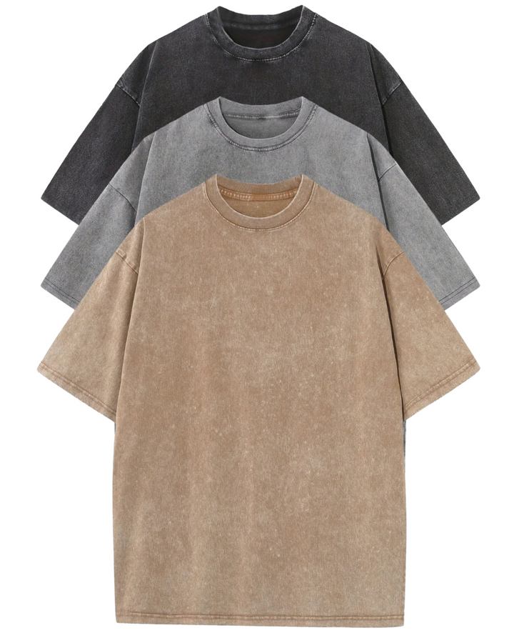 Finn | Lässiges Herren Oversized Baumwollshirt Set – 3er-Pack