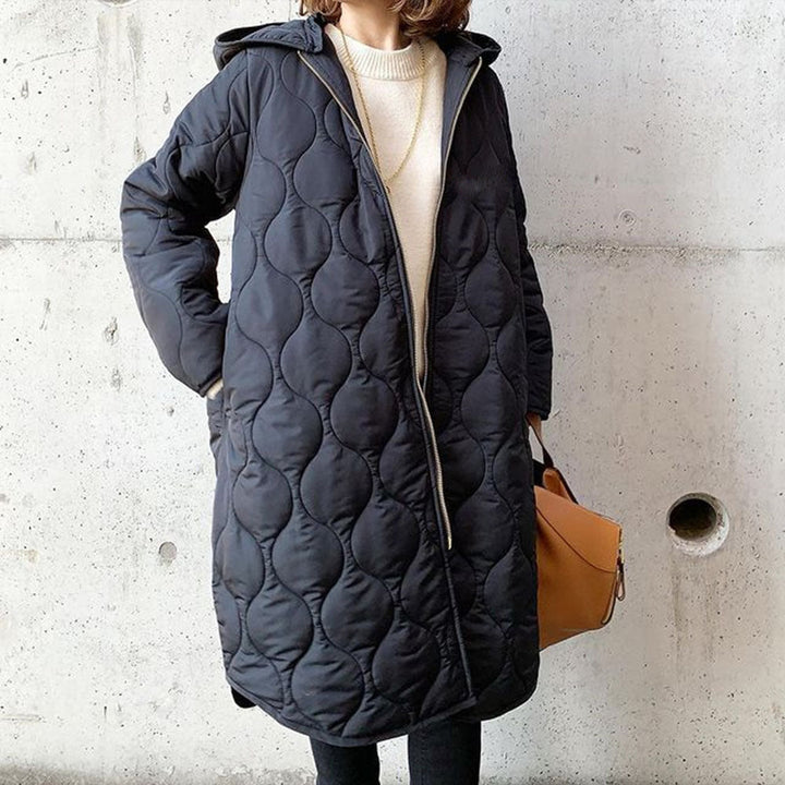 Bivdi | Warmer Damen Steppmantel mit Kapuze