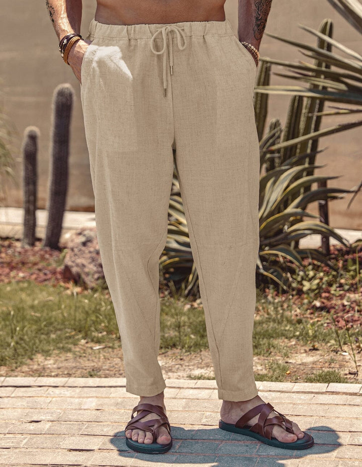 Simon | Bequeme Leinenhose mit Stretchbund