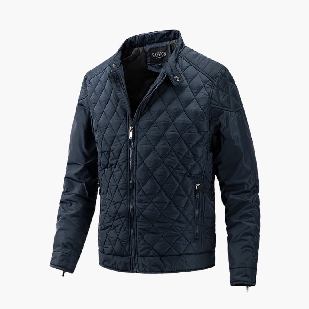 Friedrich | Gesteppte Motorradjacke im Bikerstil