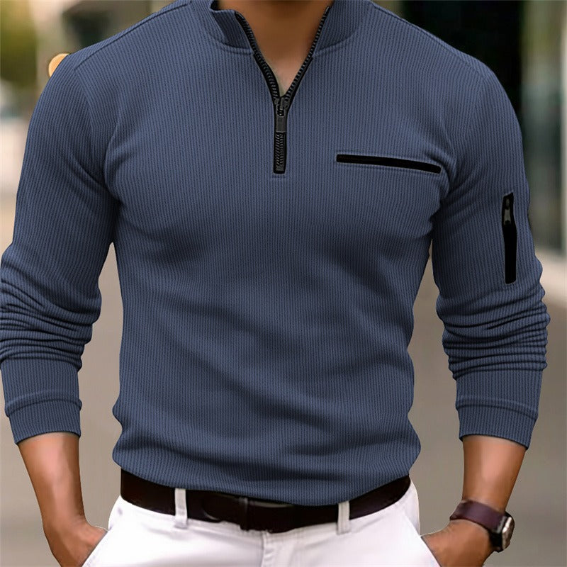 David | Modernes Herren Shirt mit Zip Detail
