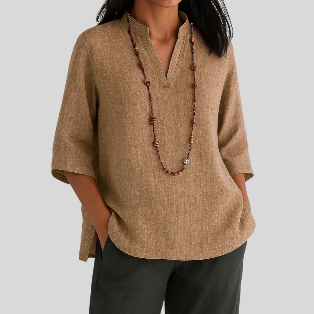 Bernice | Bequeme Bluse Mit V-Ausschnitt