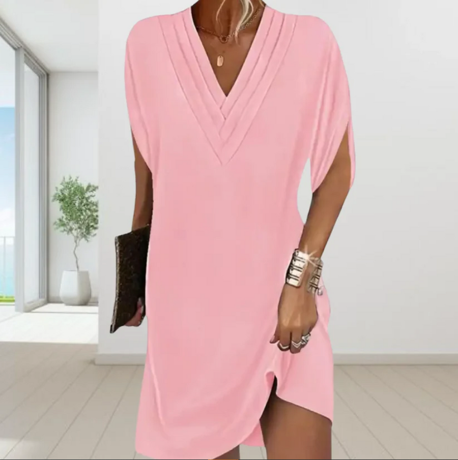Claire | V-Ausschnitt Kleid in eleganter Silhouette