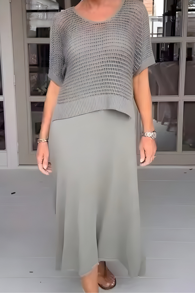 Mila | Feminines Damen-Sommerkleid mit Strick