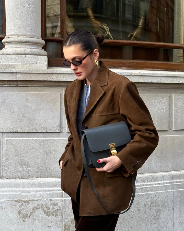 FELICIA | Wildlederblazer mit klassischer Passform
