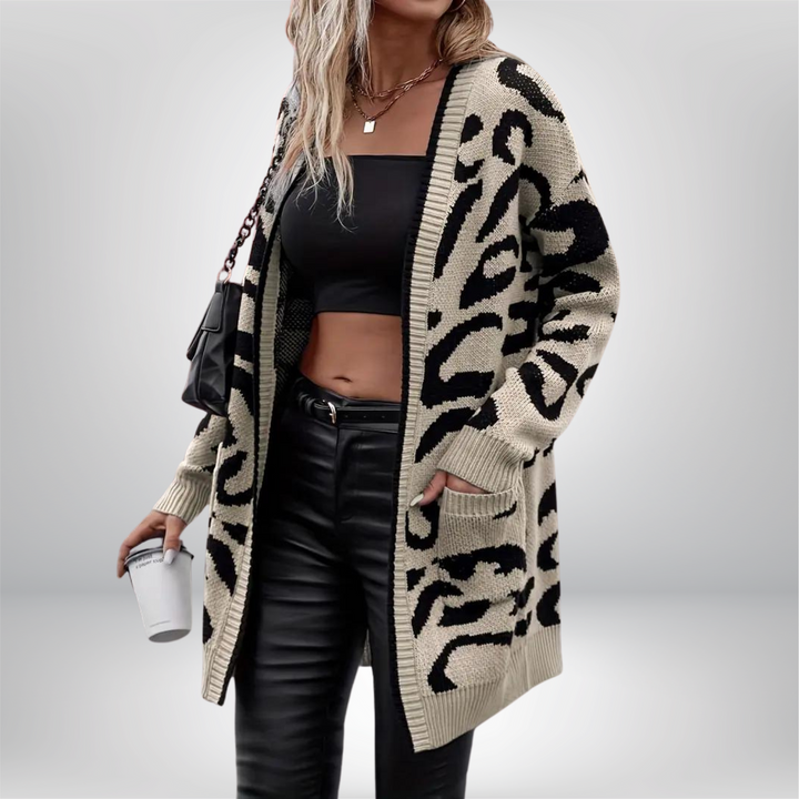 Sienna | Strickjacke mit wildem Farbspiel