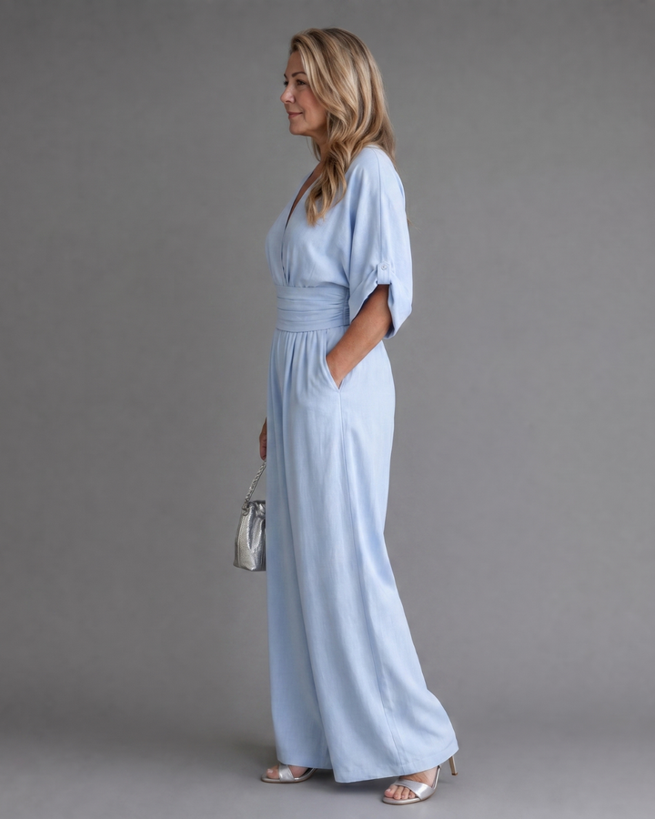 Clara | Schicker Jumpsuit Damen Drapiert Stil