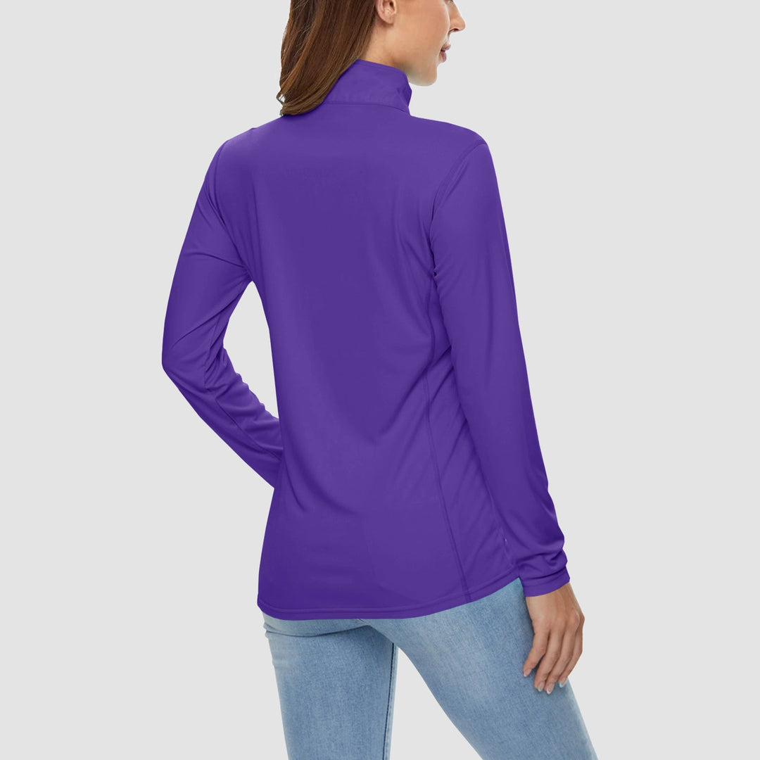 Damen Half Zip Quick Dry Shirt UPF 50+ für Sport und Freizeit