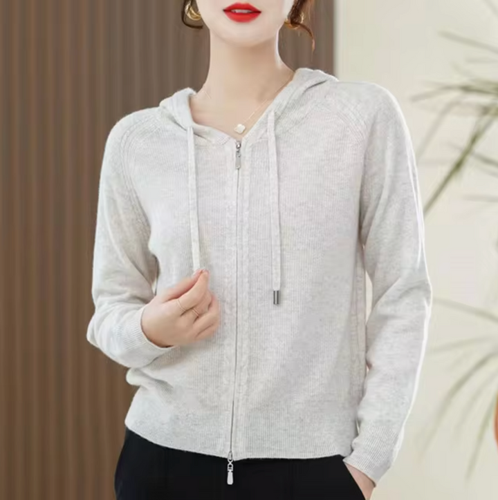 Lia | Damen Hoodie gestrickt für Freizeit & Alltag