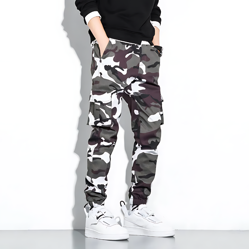 Jonas | Camo Cargo Hose Herren Komfort Fit