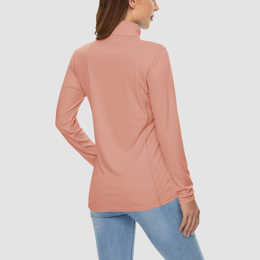 Damen Half Zip Quick Dry Shirt UPF 50+ für Sport und Freizeit