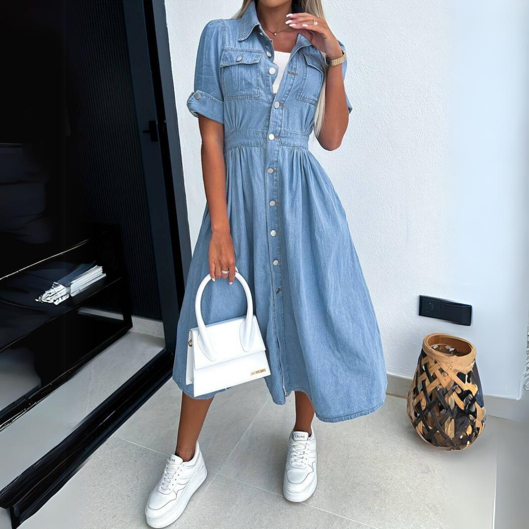 EVIE | Denim-Diva-Modedress mit elegantem Schnitt