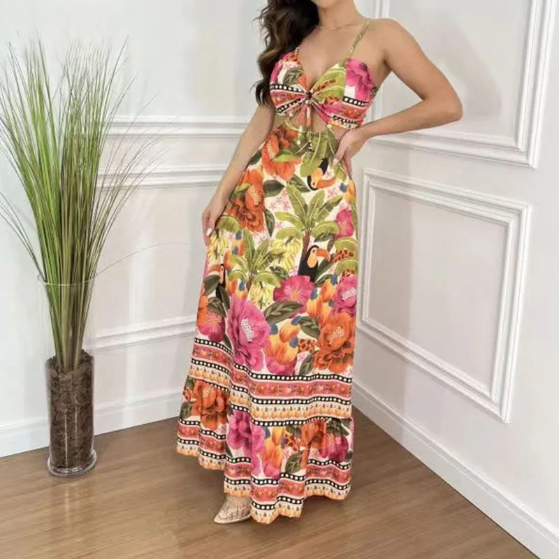Noor | Langes Kleid mit zartem Blumenmuster