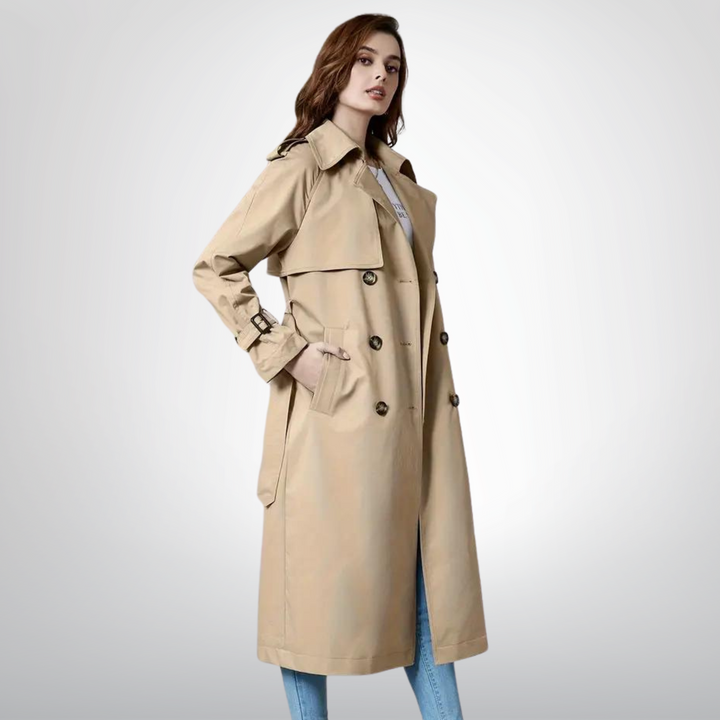 Evelina | Trenchcoat mit Gürtel & femininer Linie