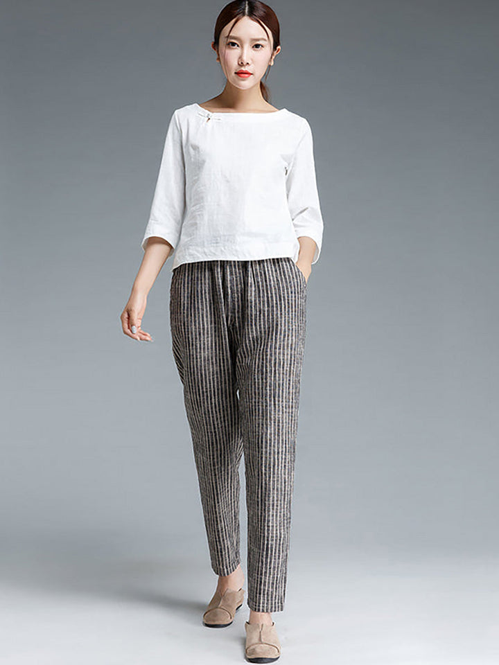 Meliora | Damenhose mit eleganten Streifenmustern