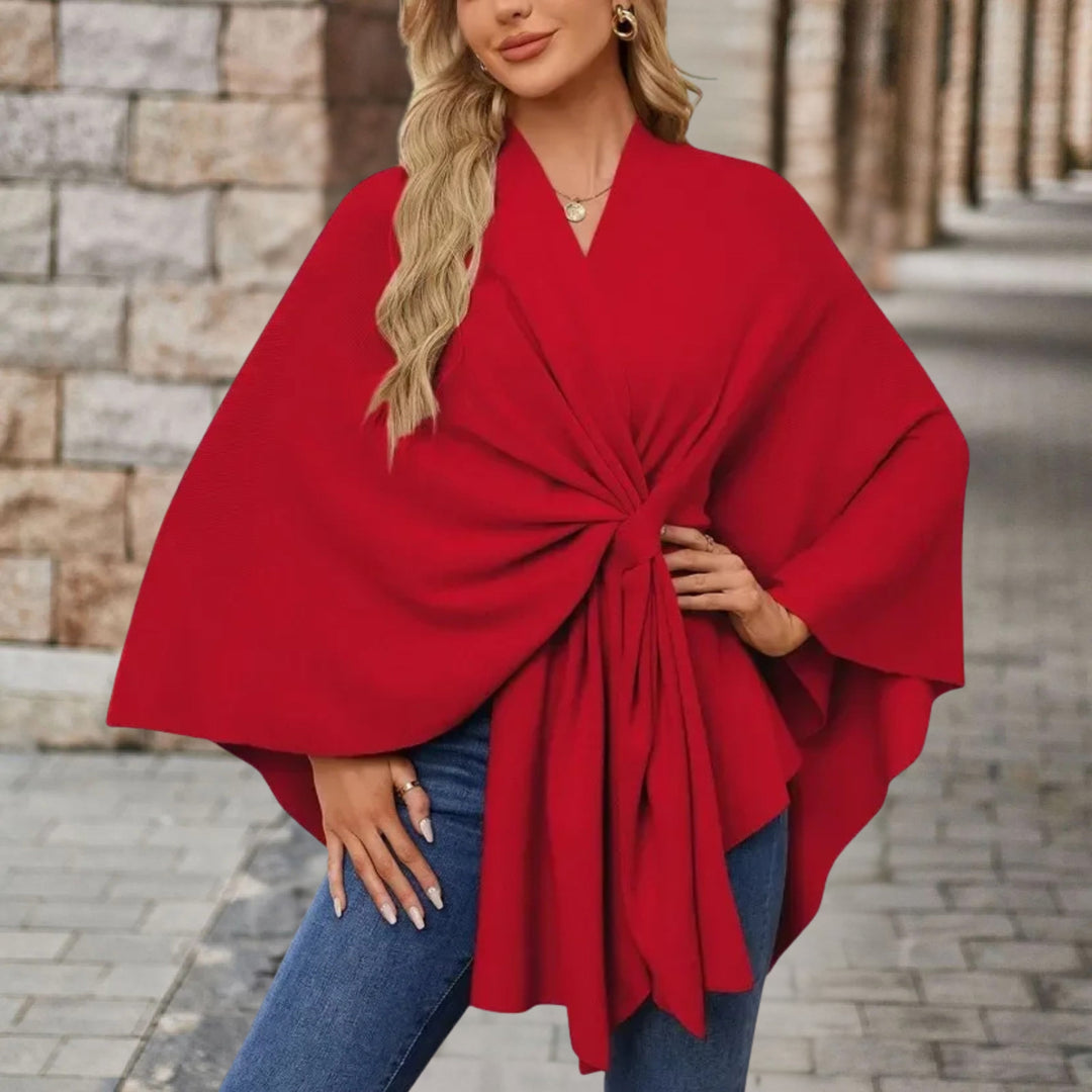 Nina | Zeitloser Damen Poncho für Alltag & Freizeit