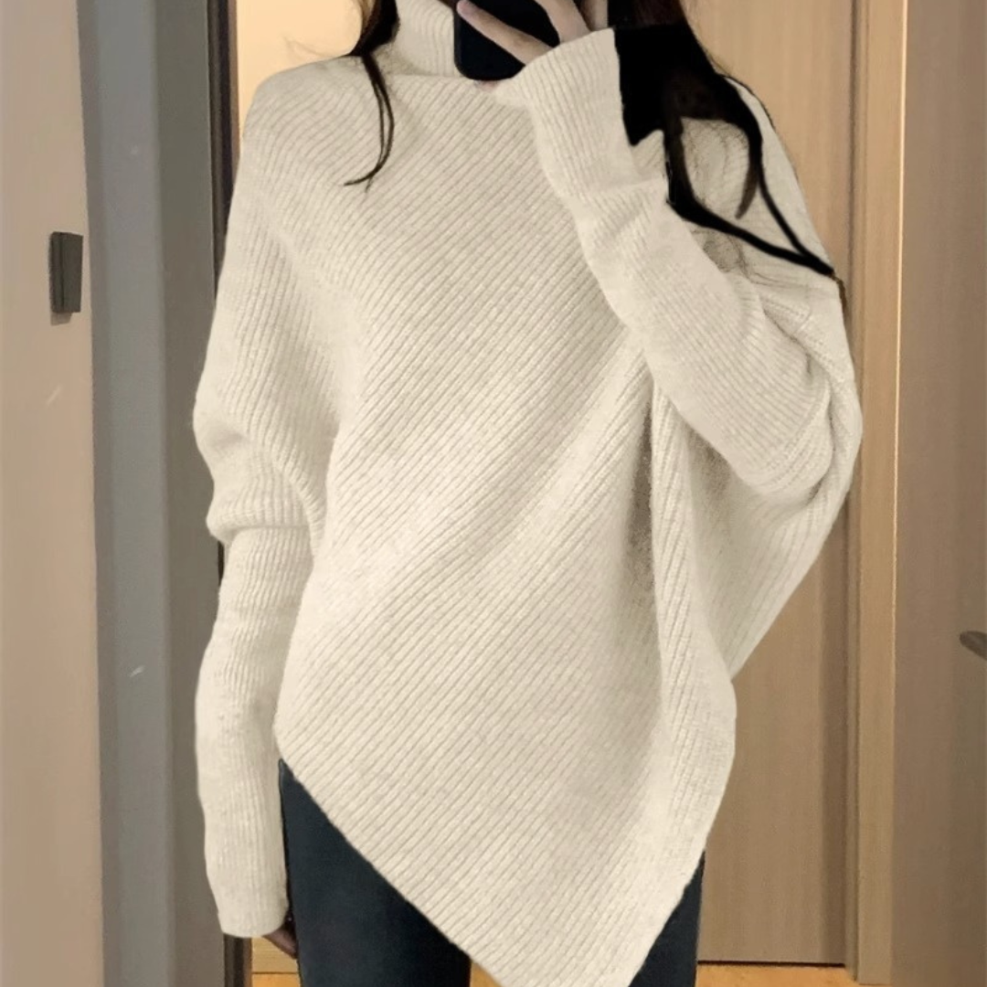 Nina | Lässiger Poncho Pullover Damen Oversized Look