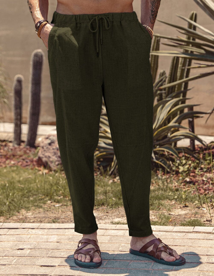 Simon | Bequeme Leinenhose mit Stretchbund