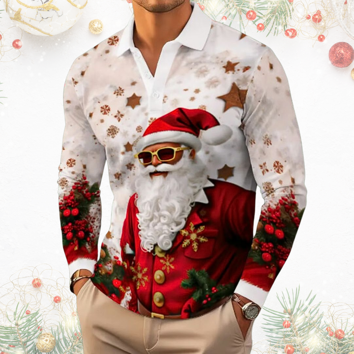 Weihnachtsmann | Hemd mit festlichem Weihnachtsmotiv