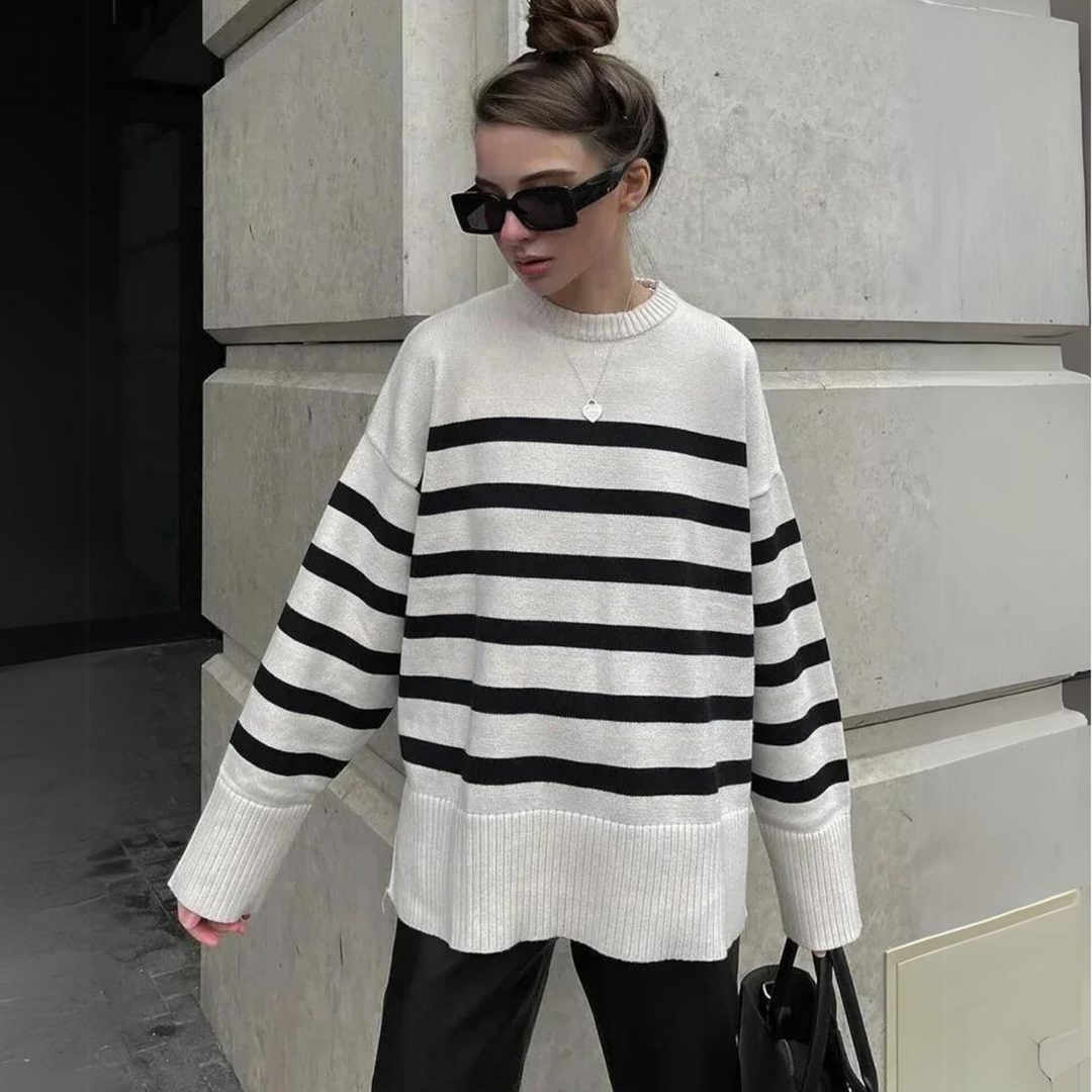 Noémie | Lässiger Pullover mit Streifenmuster