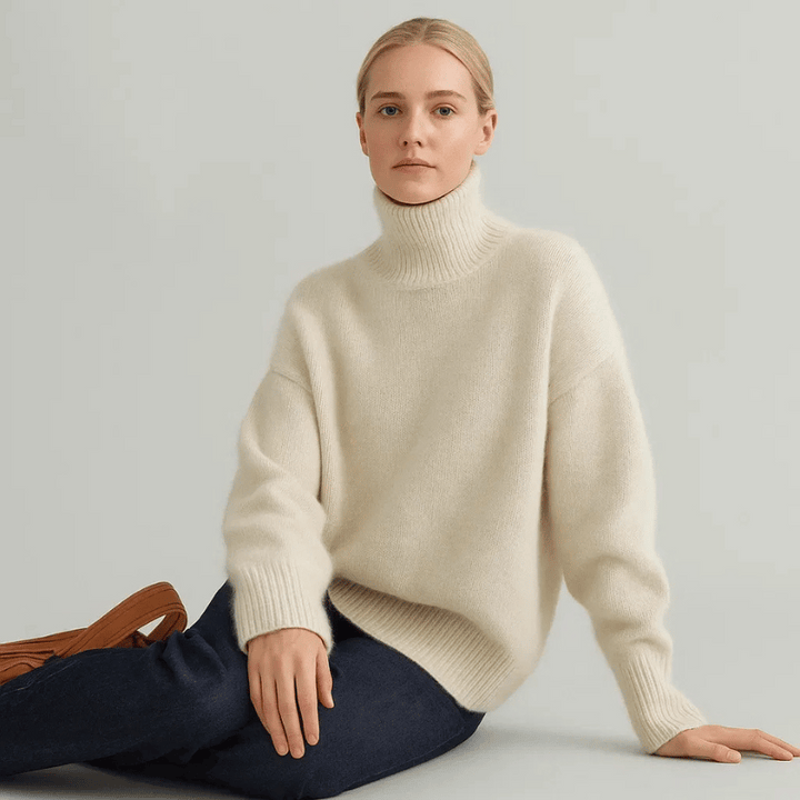 Tilda | Gemütlicher Feinstrickpullover mit Rollkragenstil