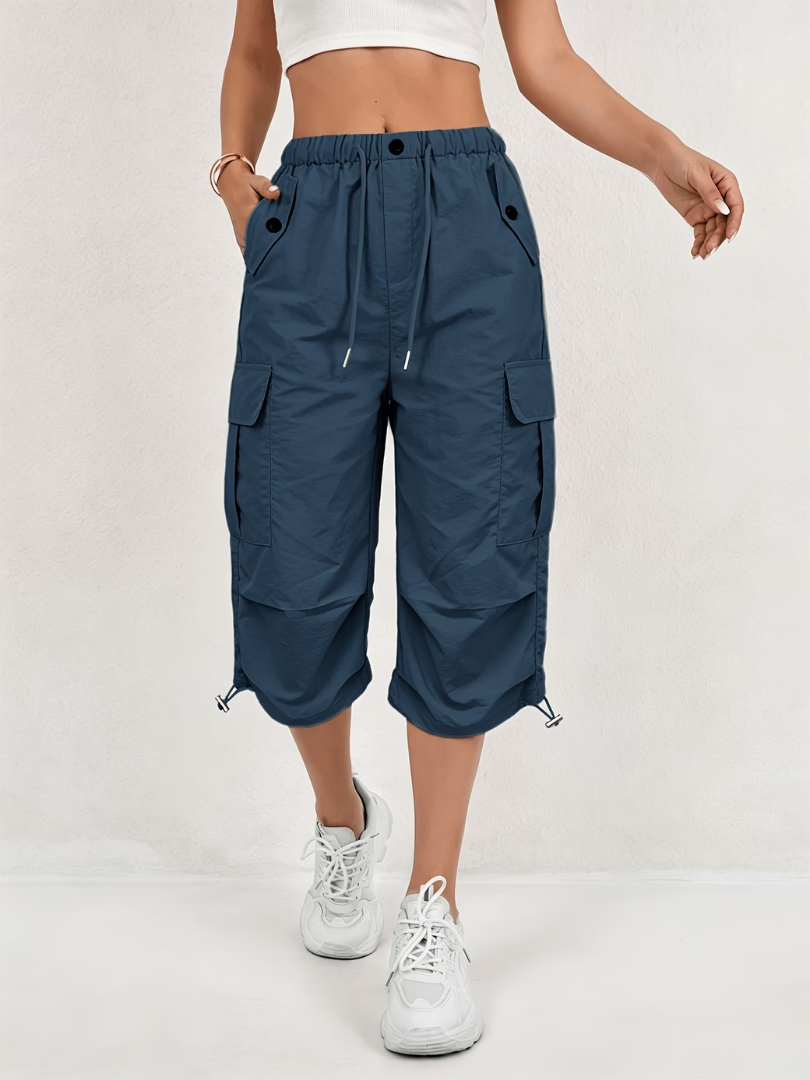 Greta | Dreiviertel Cargohose Damen Casual Chic